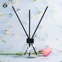 100ml personnalisé rond couvercle en spirale bouteille en verre diffuseur de roseau aromatique emballage durable