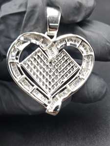 จี้เพชรรูปหัวใจ จี้ฮิปฮอป เงินแท้ 925 จี้แบบฝังเพชร จี้แร็ปเปอร์ จี้แบบประดับเพชรเต็มตัว จี้สั่งทำพิเศษ จี้เพชรโมอิสซาไนต์ VVS - Product Image 5