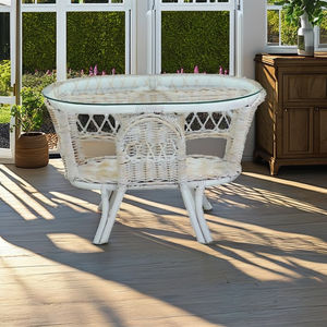 Table basse en rotin Type AMORA pour meubles de maison pour meubles de salle à manger bois vieilli moderne - Product Image 1