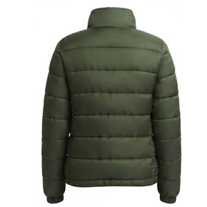 Chaqueta acolchada cómoda para mujer con relleno cálido, cremallera completa, cuello alto, dos bolsillos laterales y para uso diario. - Product Image 6