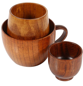 Multifunctional Wooden & Design tea <b>Cup</b> & <b>Saucers</b> With Handle Eco-Friendly Household Dishwasher Safe Crafts In Low Price - Product Image 5
