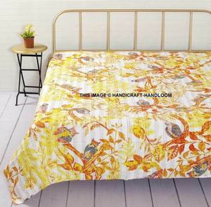 Vente en gros de lots de couvertures réversibles Queen Size couette indienne bohème Kantha vintage faite à la main couvre-lit bohème meilleur matériel - Product Image 2