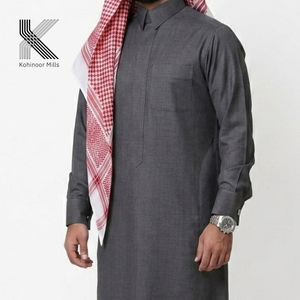 Top Seller <b>thobe</b> Fabric White Arabian Robe Material Dye-Processed <b>Thobe</b> Fabric Bulk Poly-Spun <b>Mens</b> Saudi Towb Kandura Material - Product Image 4