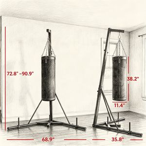 Support de sac de frappe en cuir PU avec logo personnalisé et sac de sable pour entraînement de kickboxing, fitness et MMA en salle de sport - Product Image 5