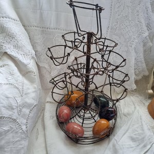 Metal Egg Holder <b>Basket</b> for Refrigerator & Countertop Storage, <b>Large</b> Capacity - Product Image 4