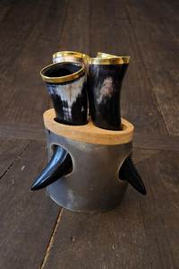 Auténtica Jarra Vikinga Ecológica para Beber, Hecha a Mano, de Cuerno Natural Pulido, Taza Medieval para Cerveza, Decoración del Hogar, Fiesta Nórdica - Product Image 5