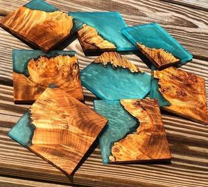 Posavasos de Madera de Lujo para Mesa de Café, Juego de Posavasos Reutilizables para Bebidas, para el Hogar y Bodas - Product Image 3