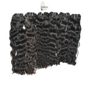 Remy Indian Virgin Human Hair Cuticle Aligned Soft Natural Texture Chic Women Wavy Blunt <b>Cut</b> Tape <b>Machine</b> Double Weft 100g - Product Image 6