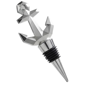 Bouchon de bouteille de vin sur mesure, décoration de mariage, durable, plaqué argent, forme unique. - Product Image 2