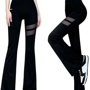 Nouveau design tendance, respirant, confortable, leggings de sport pour femmes, taille haute élastique, anti-transpiration, couleur unie, longueur intégrale, effet push-up - Product Image 1