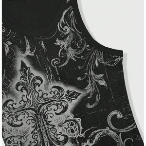 Camiseta sin mangas con estampado acanalado personalizada para hombre, cuello redondo, chaleco de algodón, OEM, ODM, ropa al por mayor, moda, exportación - Product Image 5