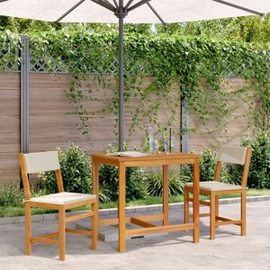 Set 3 pezzi balcone in legno massello di Acacia con cuscini Set da giardino - Product Image 1
