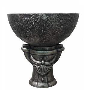 Luxury Angled Metal Decorative Bowl Set Ribbed Texture Champagne & Anthracite Centerpiece Modern Slant Cut Fruit Bowl for Home - Product Image 6