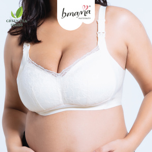 Soutien-gorge d'allaitement grande taille Bmama en dentelle antibactérien – Soutien-gorge à couvrance totale, sans armatures et respirant |   Soutien-gorge C–E Cups Menyusu - Product Image 5