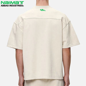 Camiseta Oversize de Algodón 100% Transpirable de Alto Gramaje para Hombre, Estilo Urbano con Hombro Caído, Manga Corta, Lisa y Personalizable - Product Image 3