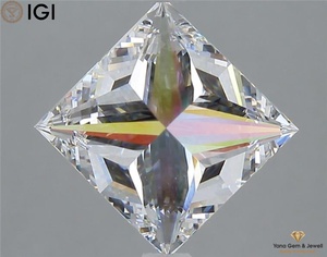 Diamante Cultivado en Laboratorio de 4.00 Quilates, Corte Princesa, Color E, Claridad VVS2, Certificado IGI, 8.80 mm, Diseñado para Mujeres, Piezas Personalizadas - Product Image 4
