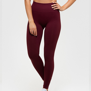 Custom Color High Quality Wholesale Slim Fit Training Wear Yoga Workout Mid Waist Knitted Anti-Bacterial Quick Dry Breathable - Product Image 1