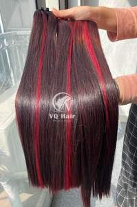 Vietnam Extensions de cheveux raides en os à double tirage Highlight Color Piano Weave Bundles Cheveux humains de haute qualité - Product Image 6