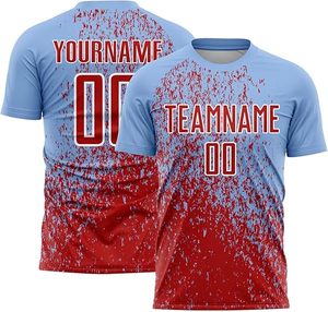 Conjunto de Camisetas de Fútbol Sublimadas Personalizadas, Azul y Naranja, Nombre del Equipo, Número, Unisex, Manga Corta, Poliéster que Absorbe la Humedad, Uniformes para Adultos - Product Image 6