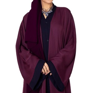 Vestido Abaya de Manga Ancha, Diseño Liso, Ropa Modesta, Proveedor Mayorista, Fabricante, Vestido Abaya de Manga Larga - Product Image 6