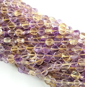 Cuentas de Ametrina Natural con Acabado Liso, Cuentas de Piedras Preciosas de 4MM y 5MM en Color Rosa y Amarillo para la Fabricación de Joyería, Precio al por Mayor - Product Image 4