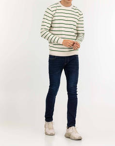 Suéter de cuello redondo de color liso, tejido de manga larga para hombre, suéter de cachemira personalizado, tejido a mano, suave y a la moda. - Product Image 2