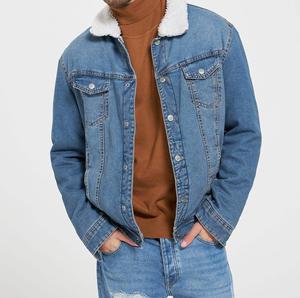 Top Trending Fully Distressed Long Men <b>Denim</b> <b>Jacket</b> Fall Winter <b>Custom</b> Chenille Embroidered Logo Vintage Windproof in low price - Product Image 6