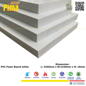 Panneaux en plastique rigides de densité blanche de l'épaisseur 0.6G/cm3 de la feuille 8mm de panneau de mousse de PVC et de WPC pour le revêtement d'Anti-Termite pour la publicité - Product Image 3