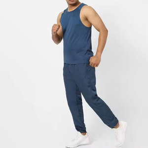 Men's <b>Red</b> Sleeveless <b>Tank</b> <b>Top</b> O-Neck Quick Dry Solid Color Casual Workout Wear - Product Image 3