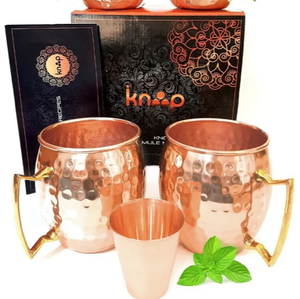 Mug à Moscow Mule en cuivre, vaisselle vintage, durable, élégant et parfait pour les cocktails, respectueux de l'environnement - Product Image 3