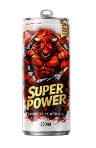 Bebidas Energéticas Bajas en Grasa con Sabor Personalizado, Nutrición Deportiva, Carbohidratos, Red Super Power, 24 Latas de Aluminio, Venta al por Mayor, Vietnam, OEM, ODM - Product Image 2