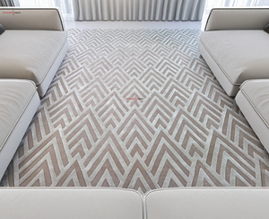 Premium Bhadohi Rugs Hand Tufted Wool Bamboo <b>Silk</b> Carpet Custom Design Abstract High Low Cut Pile Luxury Handmade Rugs Wholesale - Product Image 1