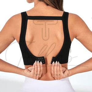 Hot Selling Plus Size Women Sports <b>Bra</b> Quick Dry Breathable High Support Yoga Front Logo Low Price - Product Image 5