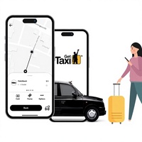 Plateforme d'application mobile de réservation de taxis primée, avec correspondance intelligente des trajets, suivi en temps réel, support Internet sécurisé, compatible Linux et Mac