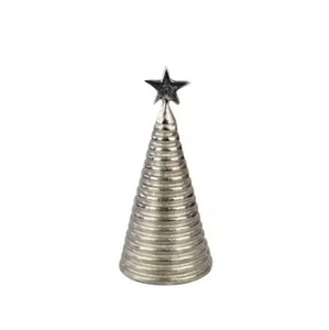 Modern <b>Christmas</b> <b>Tree</b> Tabletop Sculpture Decorative Metal Accent for Interior Styling - Product Image 1