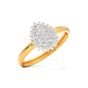 Anillo con Diamante Cultivado en Laboratorio en Forma de Lágrima - Product Image 1
