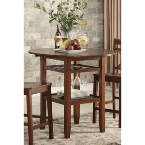 Table de salle à manger à hauteur de comptoir avec finition cerise Tartys - Product Image 1