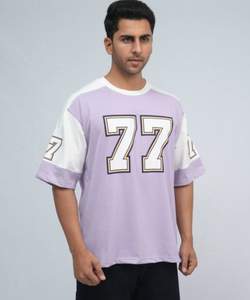 Camiseta de Verano para Hombre, Estilo Deportivo, Oversize, Manga Corta, Algodón, Estampado de Números, Proveedor Mayorista OEM ODM - Product Image 2