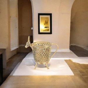 Soporte para bolígrafos de latón Dhokra hecho a mano con diseño de caballo – Organizador de escritorio de arte tribal tradicional, pieza decorativa para el hogar u oficina - Product Image 2