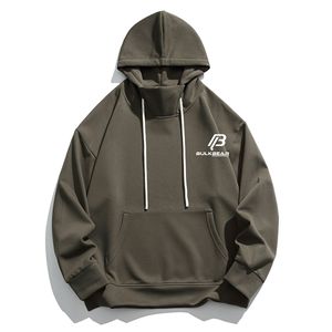 Ensemble de survêtement gris à capuche pour homme BULKBEAR, 100 % coton, coupe ample, jogging décontracté avec poches latérales, idéal pour l'automne, personnalisable avec votre logo - Product Image 5