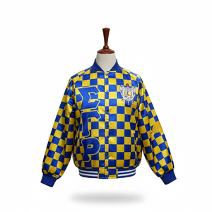 wholesale custom embriodry logo varisty <b>jacket</b> for men in multi colors - Product Image 5