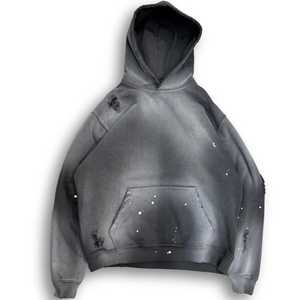 Sudadera con Capucha Unisex de Corte Regular, Lavado Ácido, Estilo Vintage, Forro Polar Antipilling, Muestras Gratis, Envío Gratis, Invierno, 100% - Product Image 1