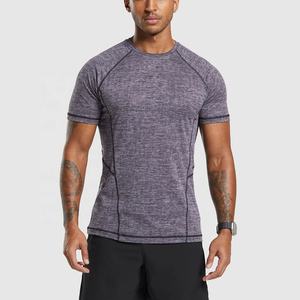 Camiseta de 100% algodón con estampado de gran tamaño para hombre, tejido de punto de bambú pesado personalizado, mangas cortas ligeras - Product Image 1