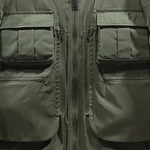 Men Hip Hop Streetwear <b>Jacket</b> Coat Color Block <b>Patchwork</b> Double Zipper <b>Jacket</b> Windbreaker Oversized Track <b>Jacket</b> For Men White - Product Image 6