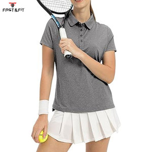 Camisetas Deportivas Casuales de Manga Corta para Mujer, de Satén, Poliéster y Elastano, de Secado Rápido, que Absorben la Humedad, Personalizables, al por Mayor - Product Image 4