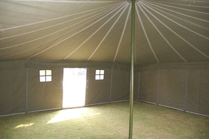 Deluxe Double Fly Cotton Canvas Bell <b>Tent</b> Central <b>Pole</b> Waterproof UV Resistant Camping <b>Tent</b> - Product Image 6