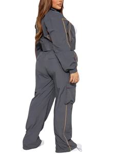 Conjunto Deportivo Cortavientos Personalizado con Nombre y Diseño, Chaqueta y Pantalones para Mujer, Conjunto Cortavientos Resistente al Viento, Ropa Urbana de Alta Calidad 2026 - Product Image 5