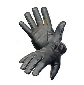 Guantes DE SEGURIDAD tácticos de cuero negro resistentes al corte para carreras para uso en motocicletas - Product Image 3