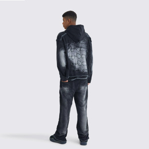 Conjunto de Sudadera con Capucha Extra Grande para Hombre, Marca Spark Clothing, 100% Algodón Transpirable, 320g, Ropa Casual de Invierno - Product Image 3
