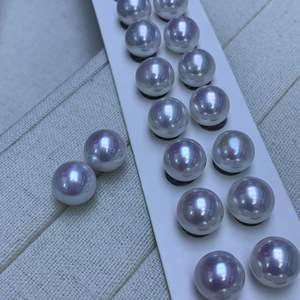 Pendientes de Perlas de Agua Dulce Naturales de Zhuji, 11-12 mm, Estilo Perla Edison, Redondos, Impecables, con Brillo Espejo, Modernos - Product Image 2